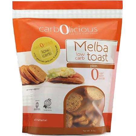 carbolicious-melba-low-carb-toast-plain-4oz Carbolicious Melba Low Carb Toast Plain 4oz is suitable for phase 1 and 2
