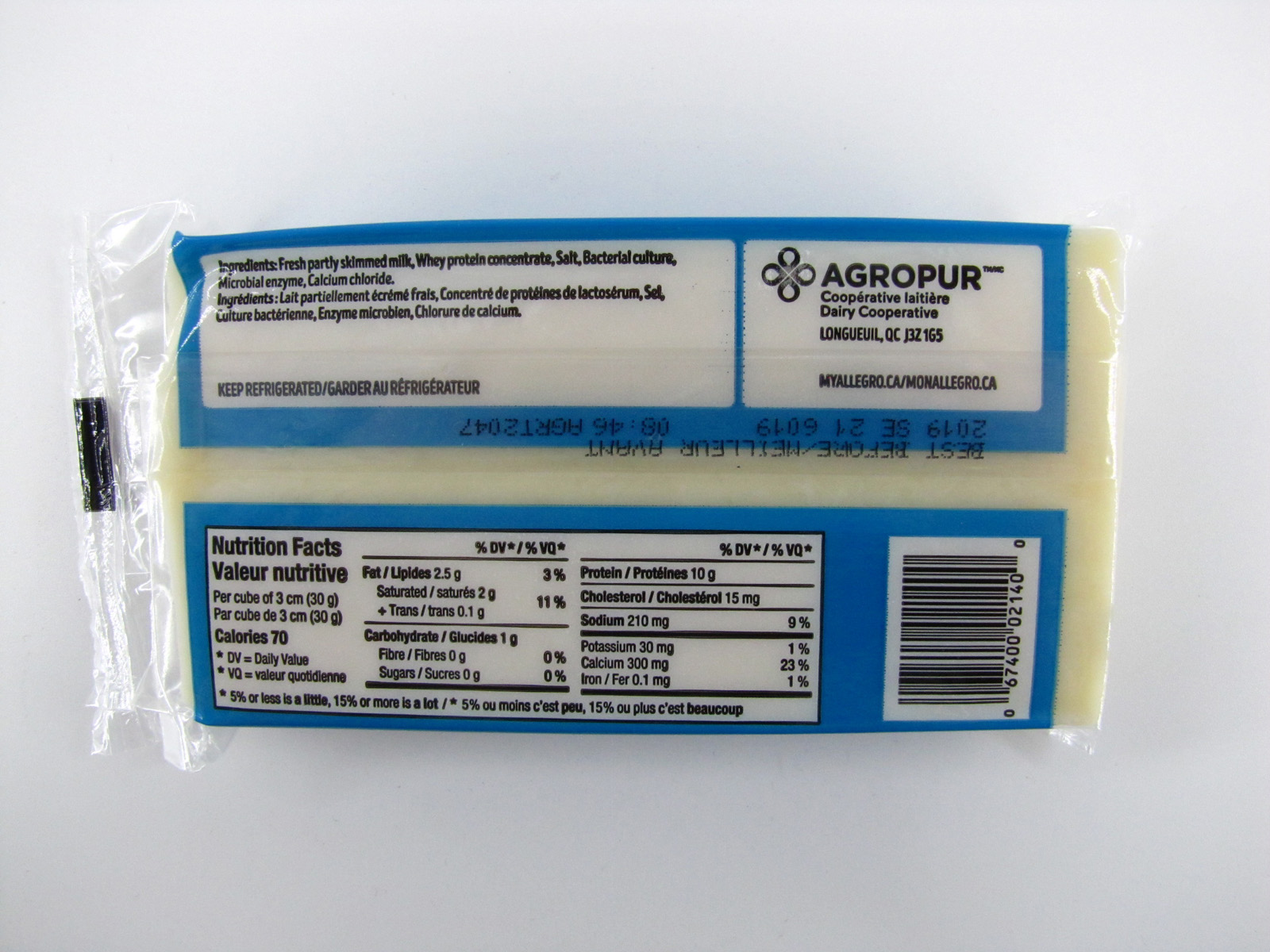 Allegro Cheese - Original back image Allegro Cheese - Original back image