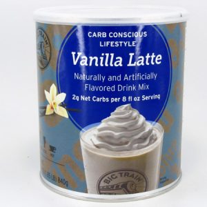 Big train vanilla latte front view