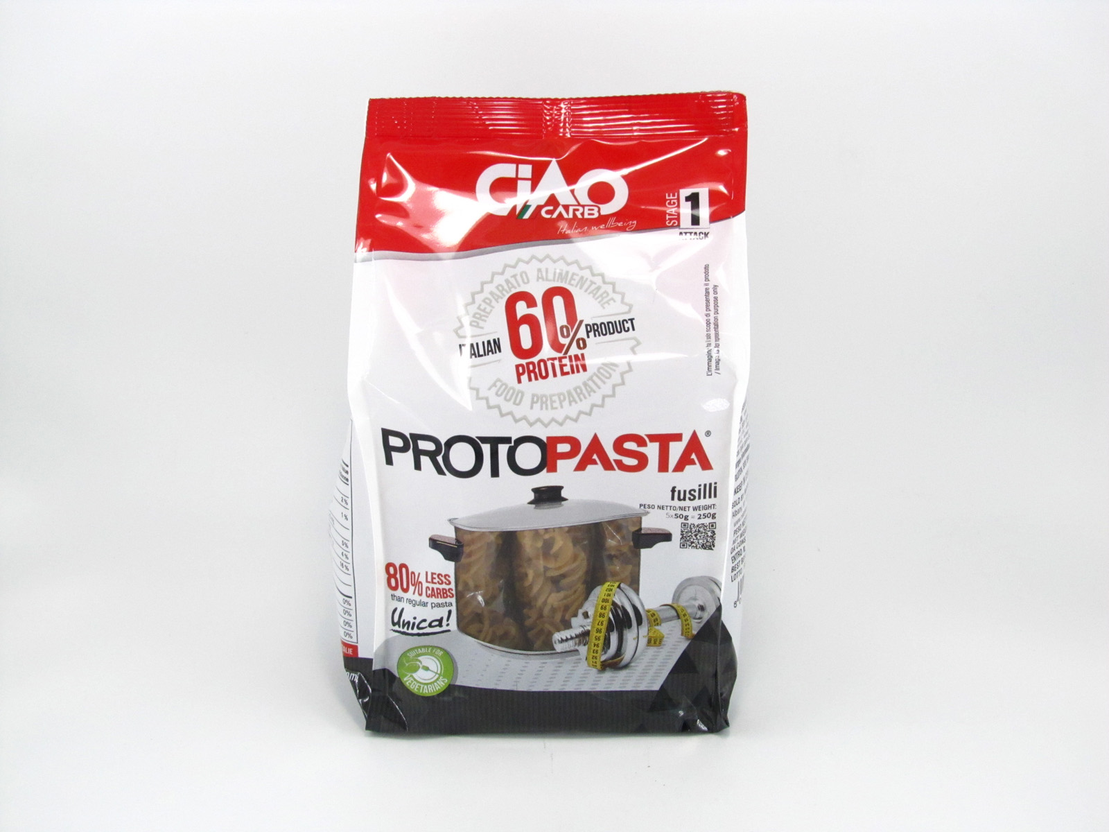 CIAO Low Carb Pasta - Fusilli - front view CIAO Low Carb Pasta - Fusilli - front view