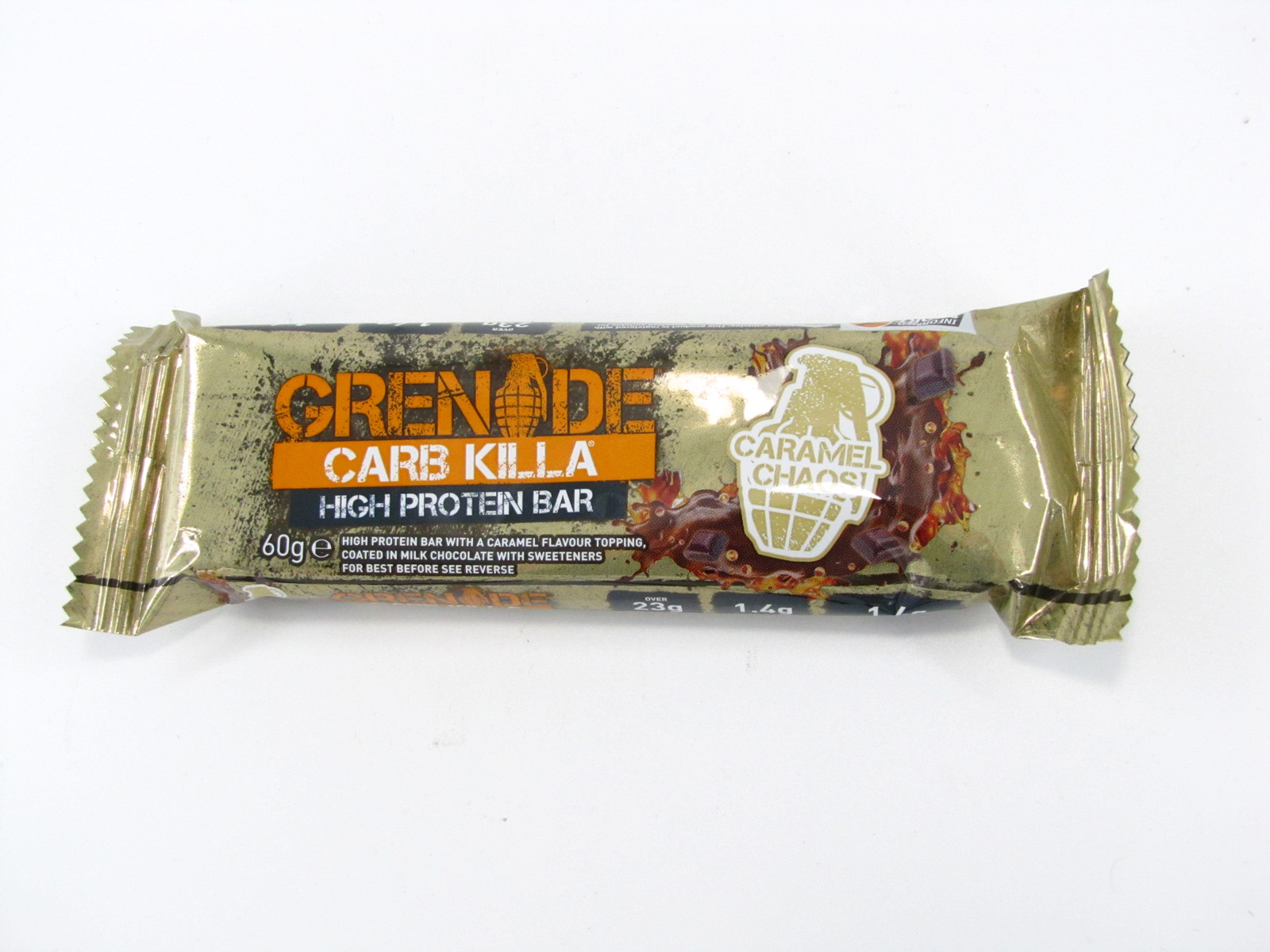 Grenade Carb Killa Protein Bar - Caramel Chaos - front view