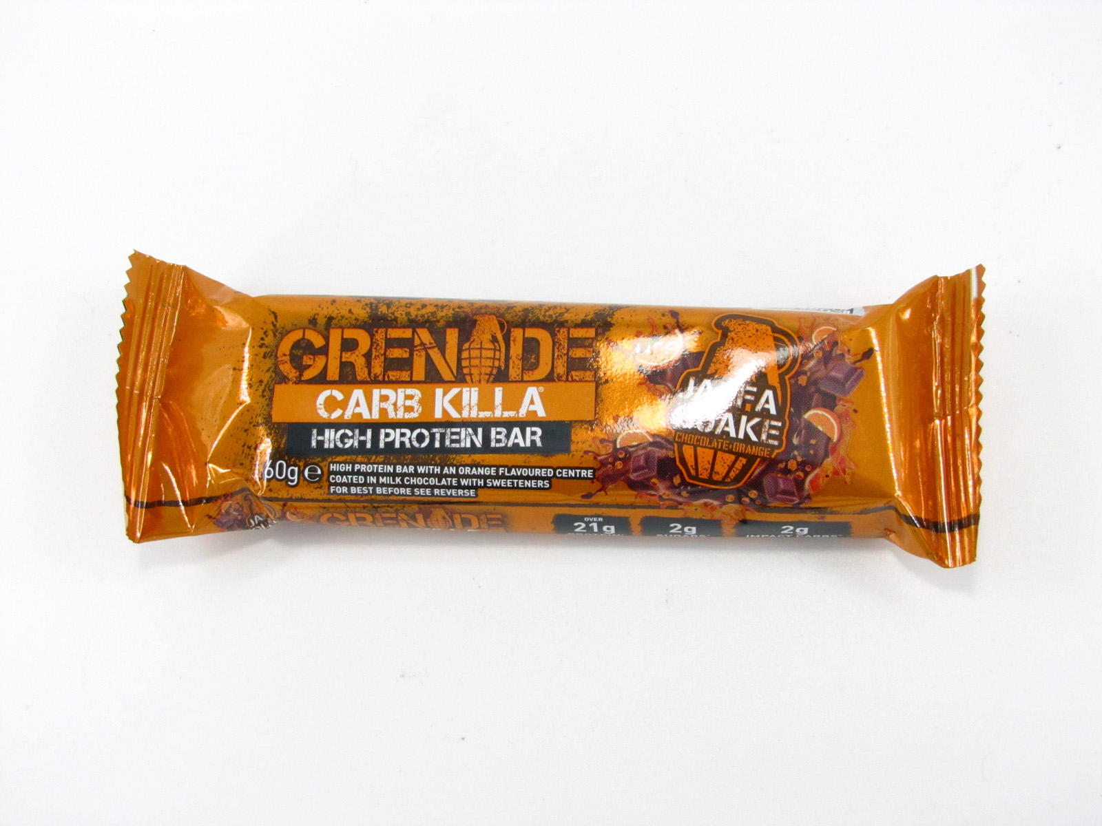 Grenade Carb Killa Protein Bar - Jaffa Quake - front view