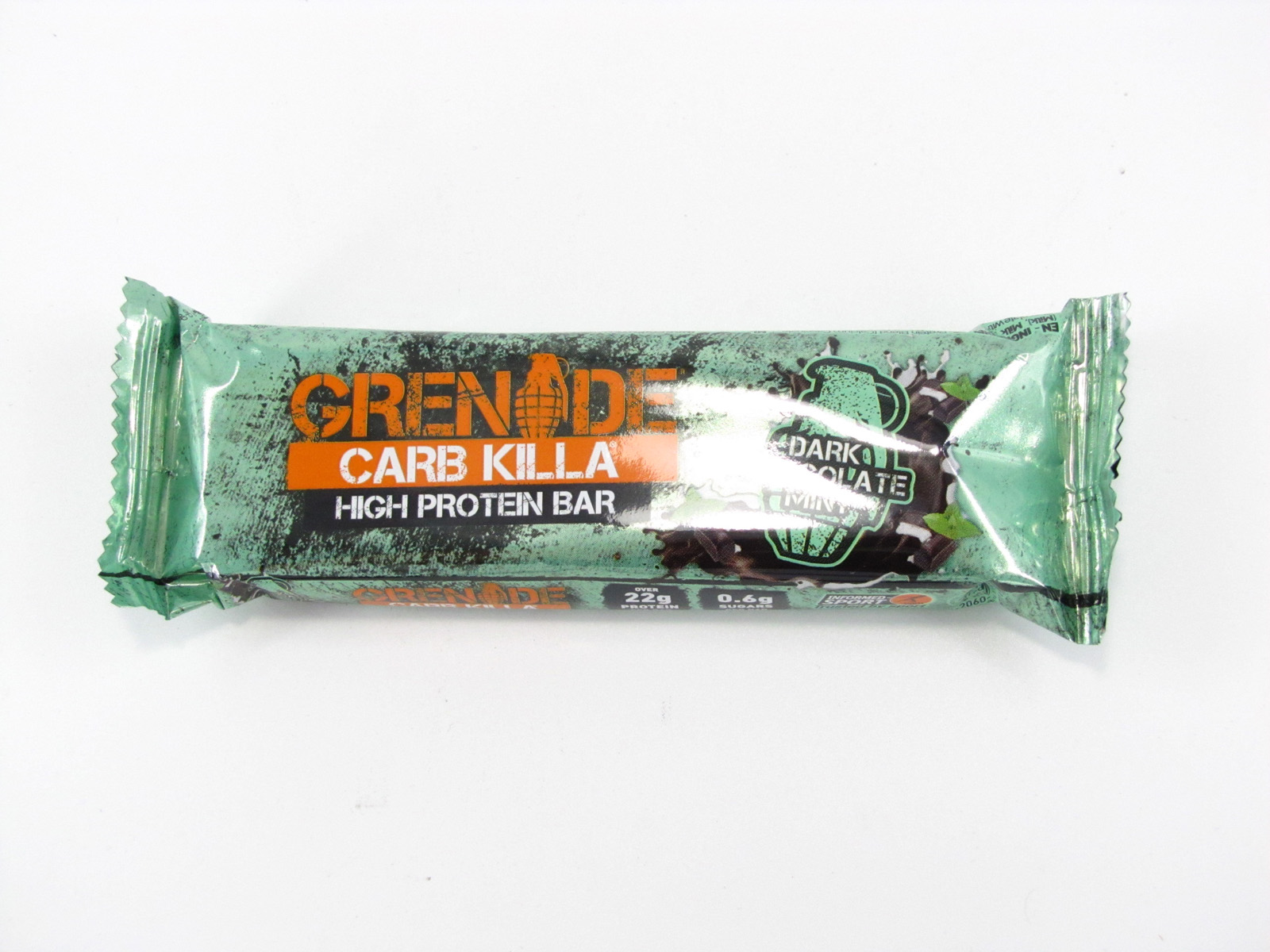 Grenade Carb Killa Protein Bar - Dark Chocolate Mint - front view