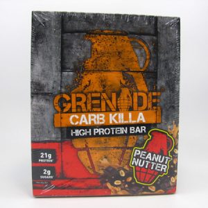 Grenade Carb Killa Protein Bar - Peanut Nutter Box of 12 - front view