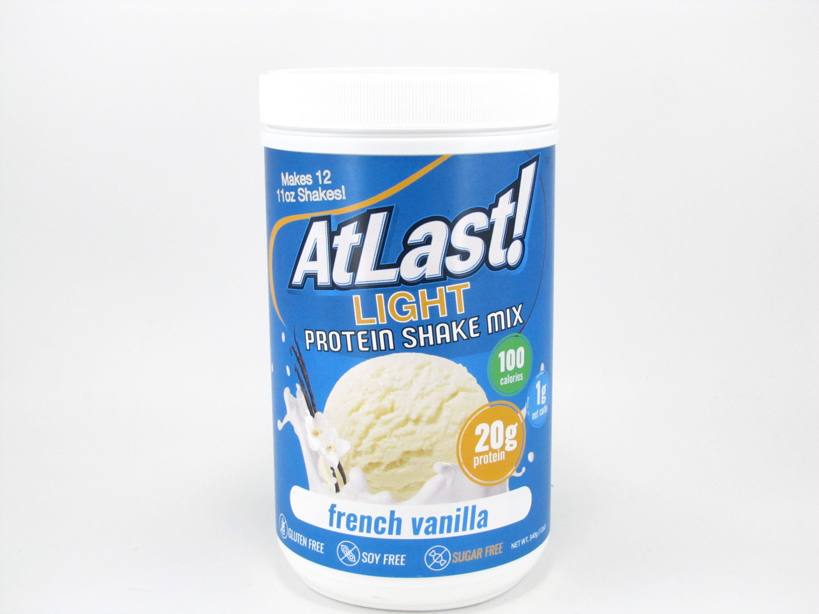 AtLast Light Protein Shake Mix - French Vanilla - front view