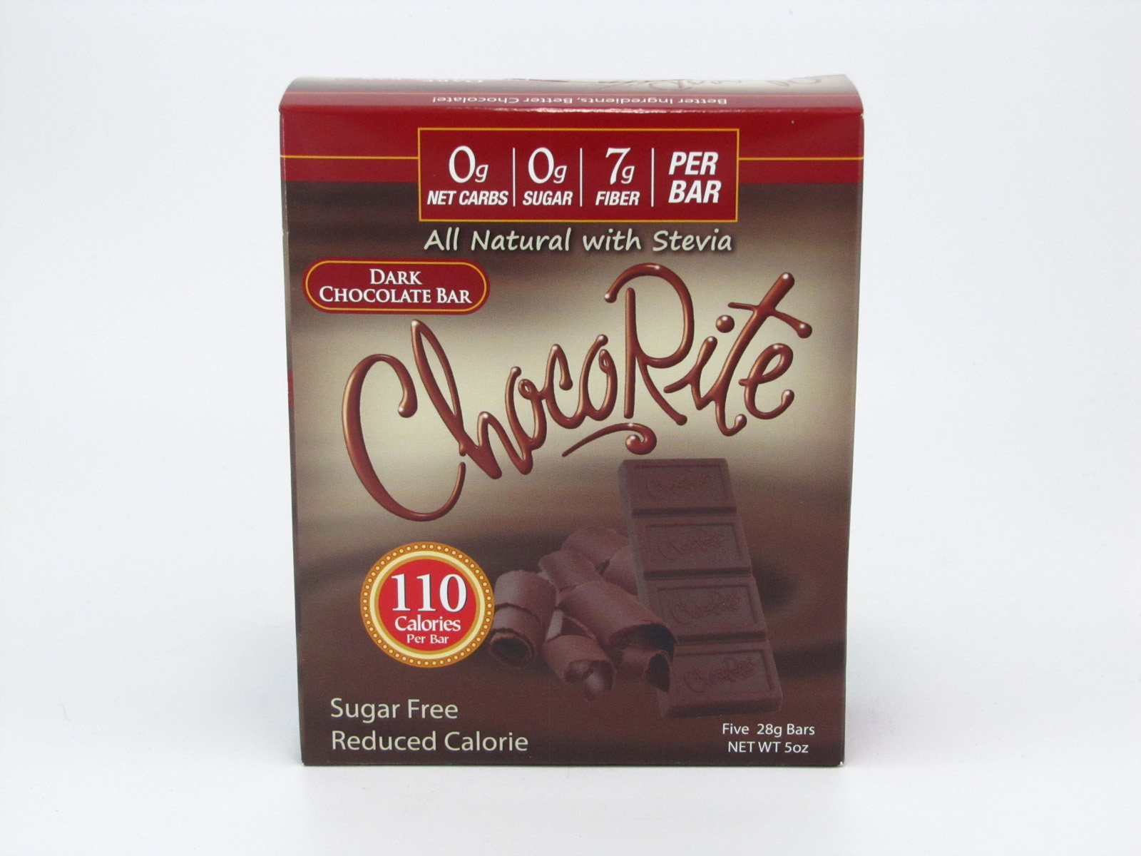Chocorite Bar (Five 28g ) - Dark Chocolate - front view