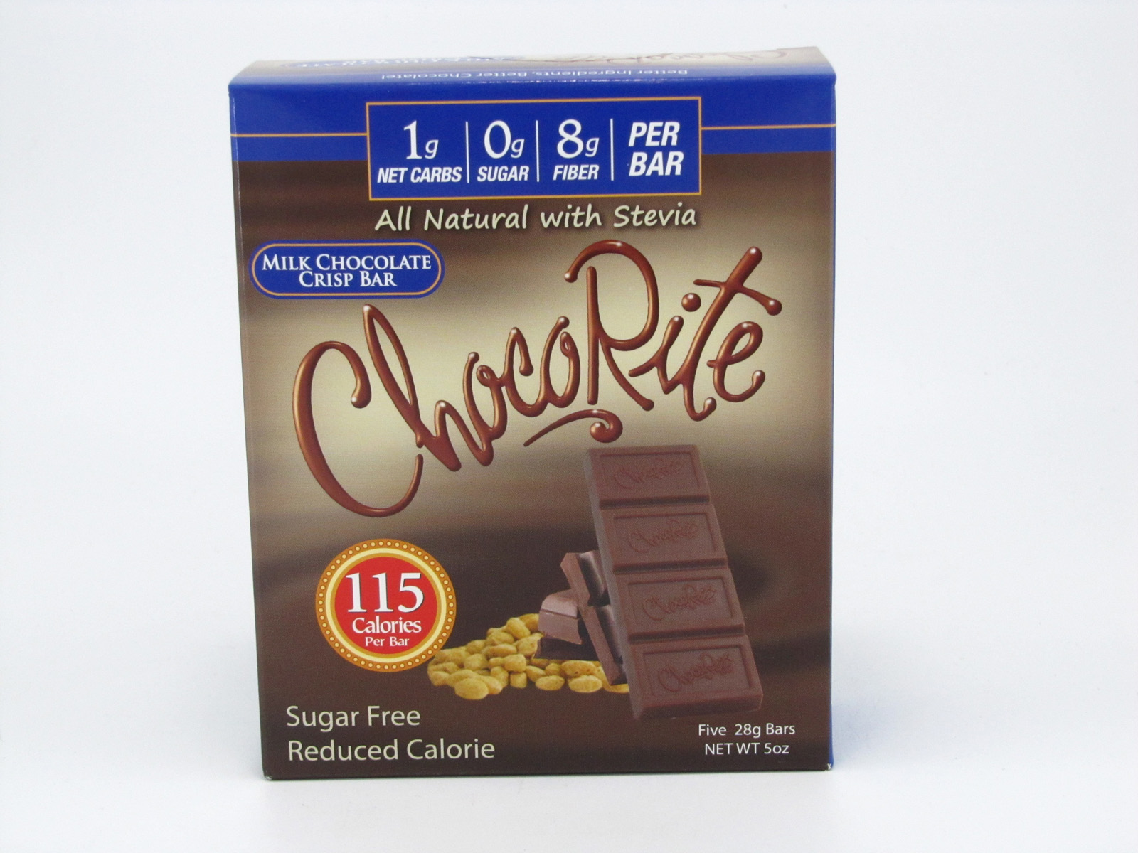Chocorite Bar (Five 28g ) - Milk Chocolate Crisp - front view