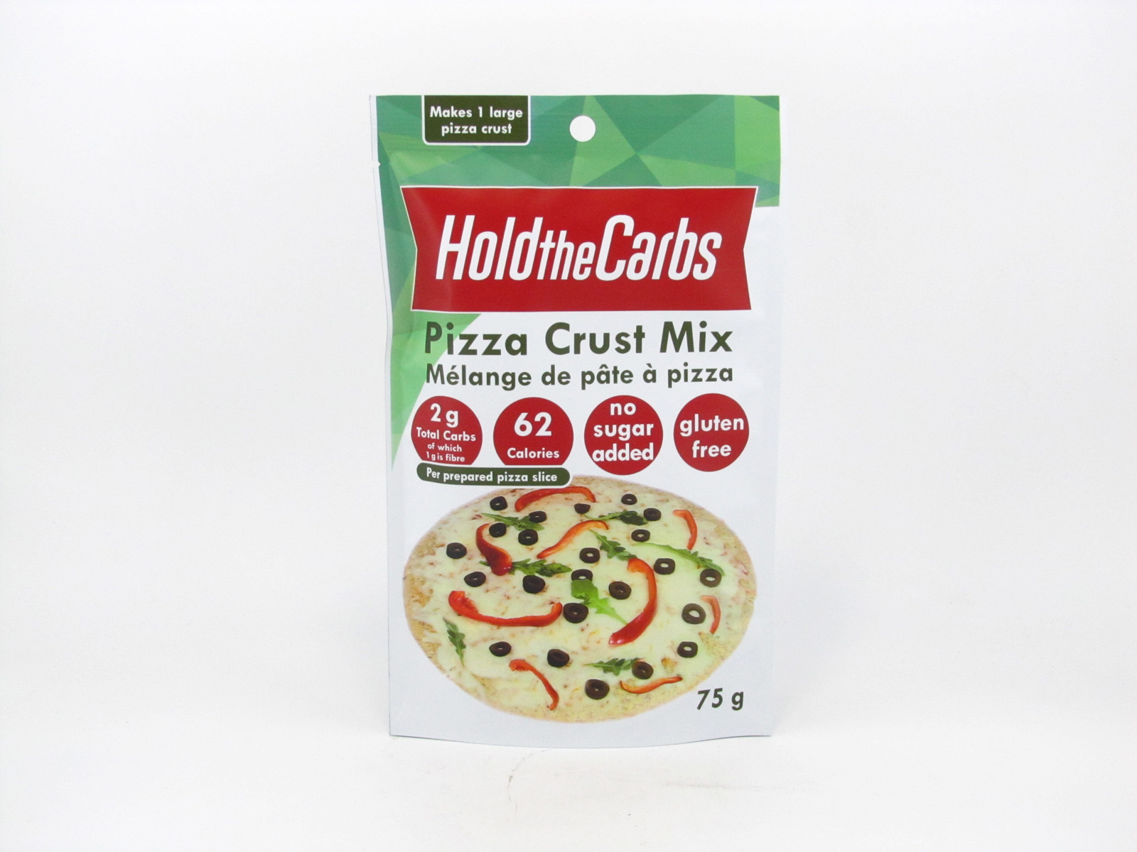 Hold the Carbs - Low Carb Pizza Mix 75g - front view Hold the Carbs - Low Carb Pizza Mix 75g - front view