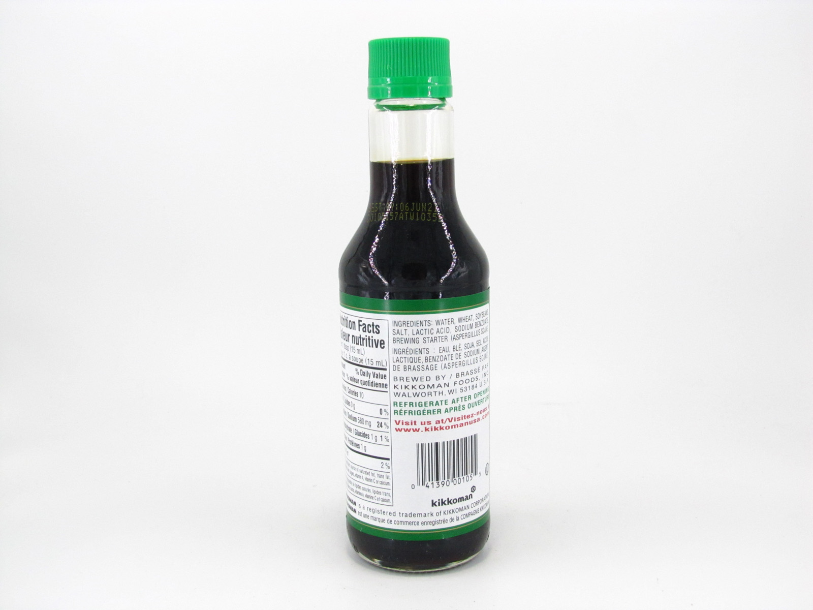 Kikkoman Low Sodium Soy Sauce - back view Kikkoman Low Sodium Soy Sauce - back view