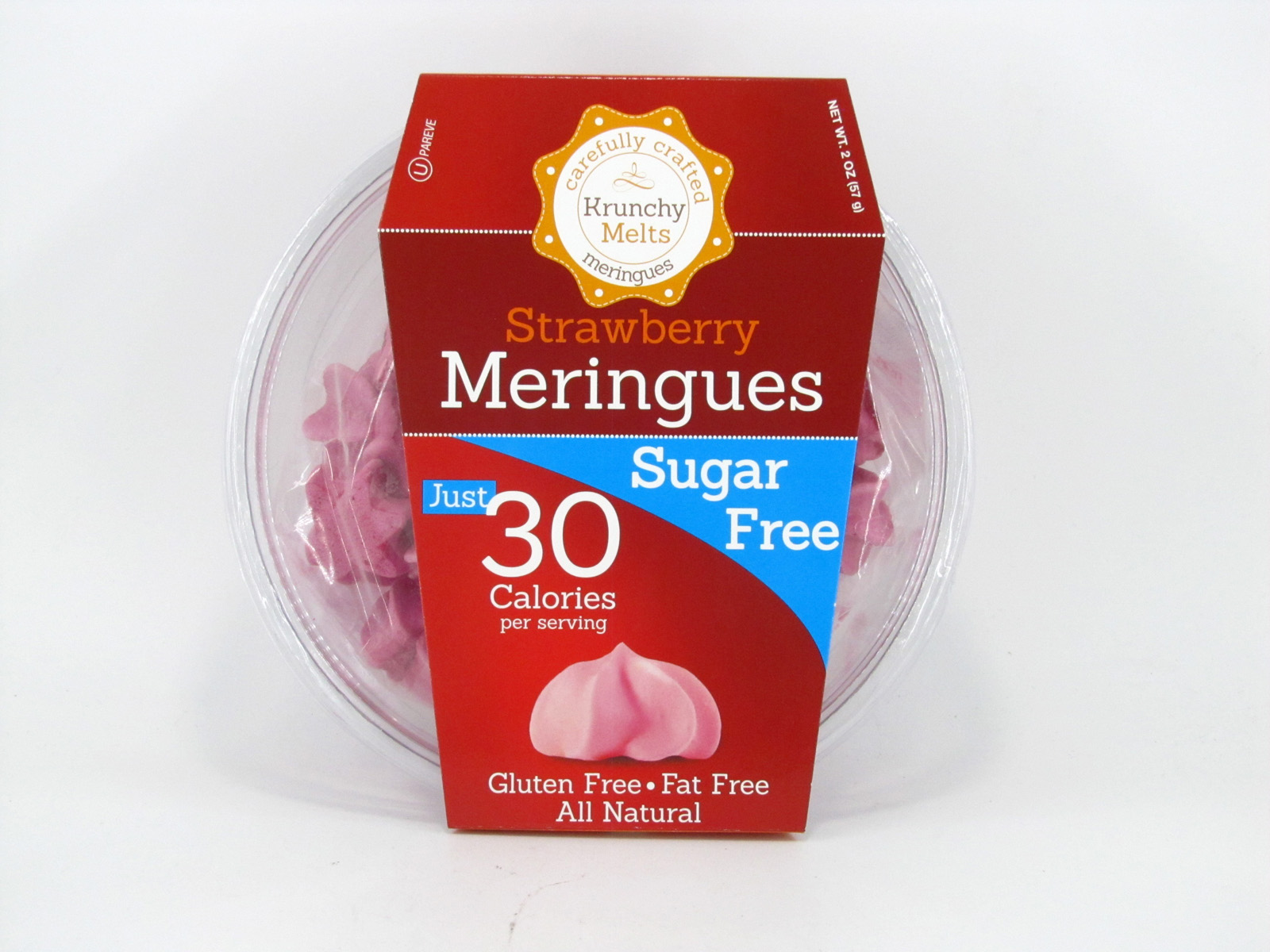 Krunchy Melts Meringues - Strawberry - front view