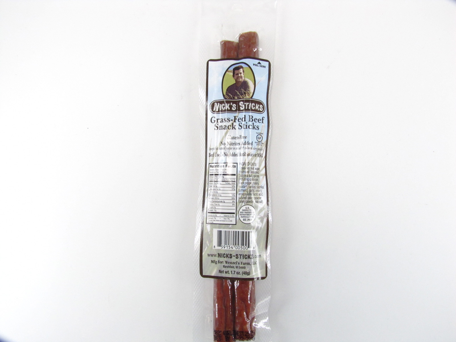 Nick's Sticks - Beef ( Grass fed ) - front view