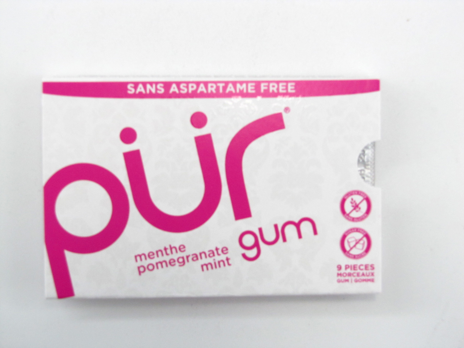 Pur Gum - Pomegranate Mint - front view