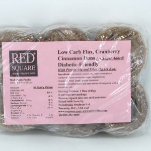 Flax Cinnamon Bun - Cranberry - front view