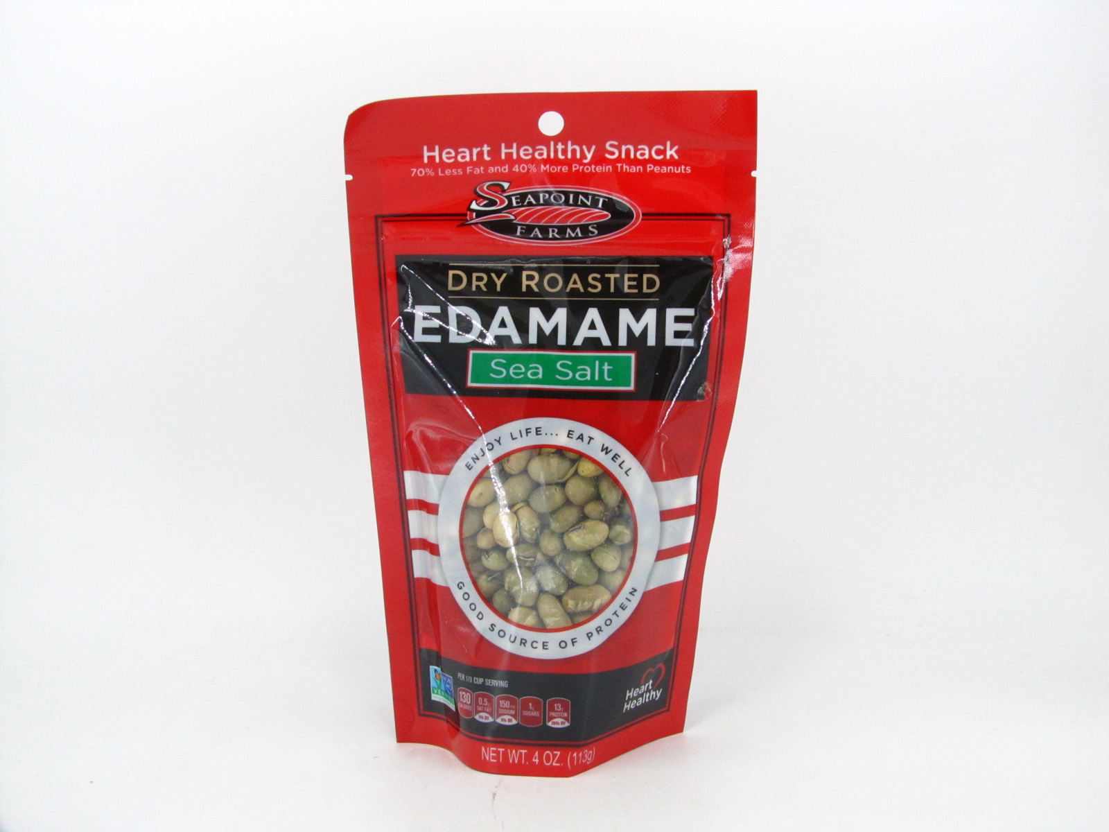 Dry Roasted Edamame - Sea Salt - front view Dry Roasted Edamame - Sea Salt - front view